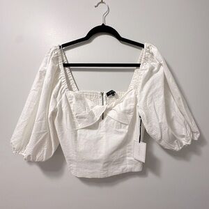 1. STATE White Cropped Top